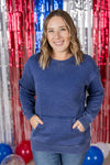IN STOCK Vintage Wash Pocket Pullover - Nautical Navy