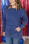 IN STOCK Vintage Wash Pocket Pullover - Nautical Navy
