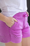 IN STOCK French Terry Stevie Shorts - Vivid Orchid