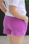 IN STOCK French Terry Stevie Shorts - Vivid Orchid