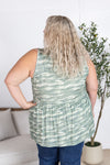 Renee Ruffle Tank Top - Camo