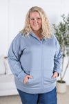 IN STOCK Scuba FullZip Hoodie - Dusty Blue