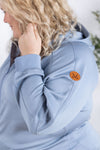 IN STOCK Scuba FullZip Hoodie - Dusty Blue