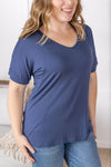 IN STOCK Bamboo V Neck Tee - Blue