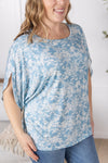 IN STOCK Darcy Dolman - Blue and Ivory Abstract