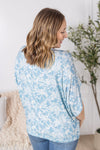 IN STOCK Darcy Dolman - Blue and Ivory Abstract