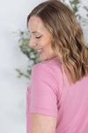 IN STOCK Sophie Pocket Tee - Rose