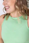 IN STOCK Tara Ribbed Tank - Lime