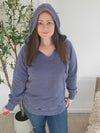 IN STOCK Vintage Wash Beach Hoodie - Nautical Navy