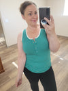 IN STOCK Shiloh Button Snap Tank - Green