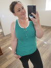 IN STOCK Shiloh Button Snap Tank - Green
