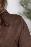 IN STOCK Whitley Waffle Snap Pullover - Brown