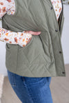 IN STOCK Remy Zip Up Vest - Heathered Sage