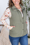 IN STOCK Remy Zip Up Vest - Heathered Sage