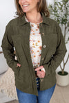 IN STOCK Lightweight Corduroy Button Down - Olive