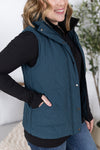 IN STOCK Remy Zip Up Vest - Teal