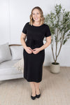 IN STOCK Gracelynn Midi Dress - Black