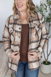 IN STOCK Norah Plaid Shacket - Beige Mix Plaid