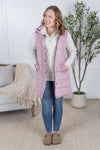 Harlow Long Vest - Blush