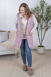 Harlow Long Vest - Blush