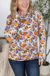 IN STOCK Blair Long Sleeve Top - Autumn Purple Abstract
