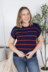IN STOCK Striped Sweater Top - Navy