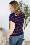 IN STOCK Striped Sweater Top - Navy