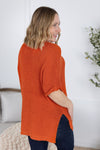 IN STOCK Annie Open Knit Top - Pumpkin