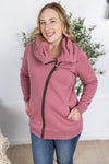 IN STOCK Quinn ZipUp Cowl - Mulberry