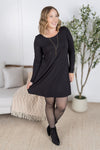 IN STOCK Savannah Bamboo Swing Dress - Black