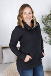 IN STOCK Whitley Waffle Snap Pullover - Black