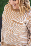 IN STOCK Miley Striped Sweater - Latte