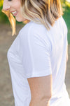 IN STOCK Chloe Cozy Tee - White | Women's V-Neck Top