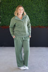 IN STOCK Jesse Vintage Wash Snap Pullover - Olive