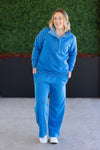 IN STOCK Wide Leg Vintage Wash Bottoms - Winter Blue