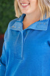 IN STOCK Jesse Vintage Wash Snap Pullover - Winter Blue