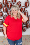 IN STOCK GameDay Tessa Short Sleeve Top - Kansas City