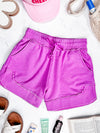 IN STOCK French Terry Stevie Shorts - Vivid Orchid