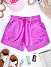 IN STOCK French Terry Stevie Shorts - Vivid Orchid