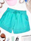 IN STOCK French Terry Stevie Shorts - Caribbean Green