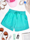 IN STOCK French Terry Stevie Shorts - Caribbean Green