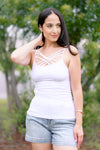 White Timeless Criss-Cross Cami