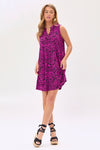 Dear Scarlett Lizzy Tank Dress in Fuchsia/Black