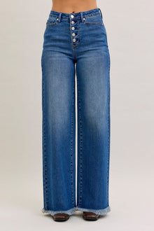  Karla High Waist Column Straight Button-Fly & Back Welt Pkts