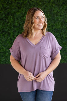  IN STOCK Sierra Pocket Tops - Dusty Purple