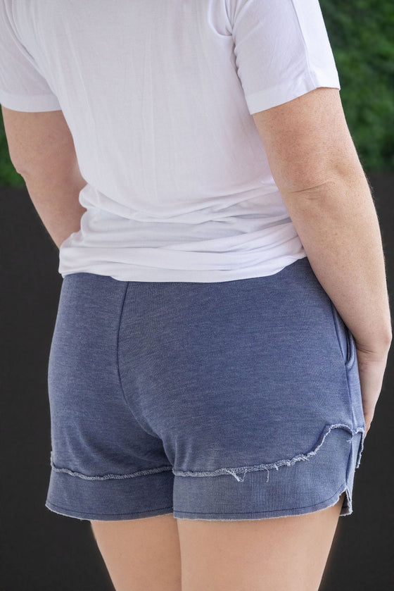 IN STOCK French Terry Stevie Shorts - Nautical Navy