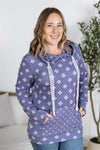 IN STOCK Hailey Pullover Hoodie - Slate Purple Floral