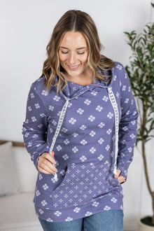  IN STOCK Hailey Pullover Hoodie - Slate Purple Floral