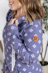 IN STOCK Hailey Pullover Hoodie - Slate Purple Floral