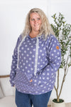 IN STOCK Hailey Pullover Hoodie - Slate Purple Floral